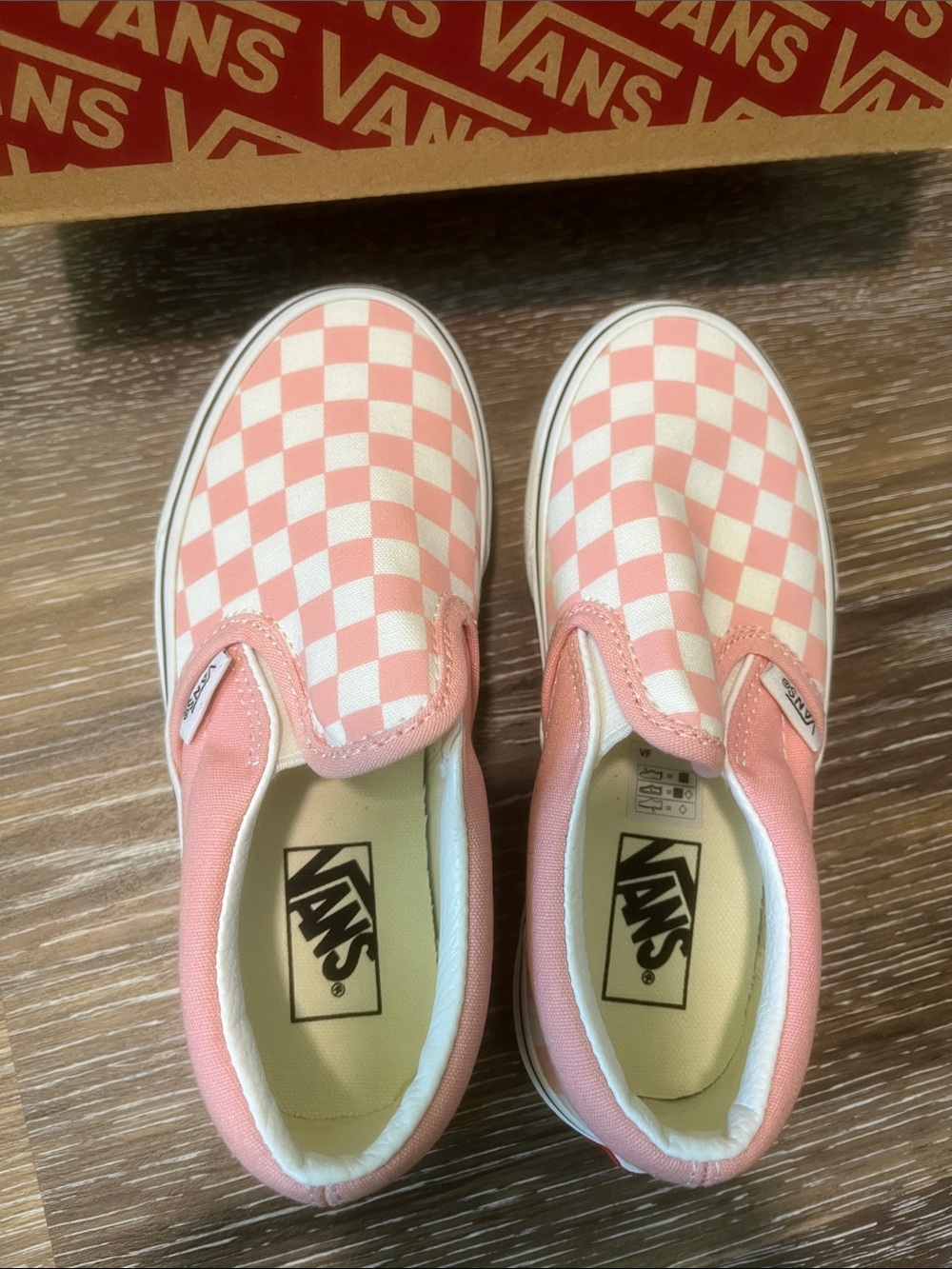 Vans Kids Slip-On Checkerboard Sneakers - Pink & White